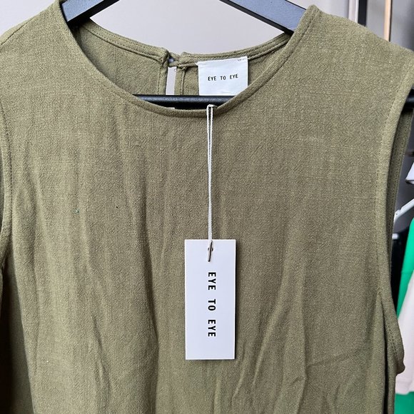 NWT Women's Linen Muscle Tee - Eye to Eye | Size Small - Picture 10 of 11